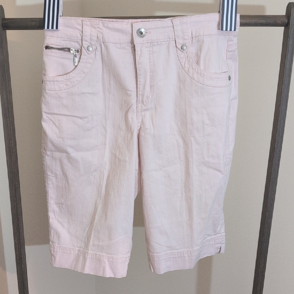 Jones & Co | Light Pink Women's Shorts Cotton Blend - Picture 1 of 14
